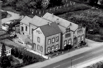 Luftaufnahme der Stadtwerke Mitte der 1950er Jahre